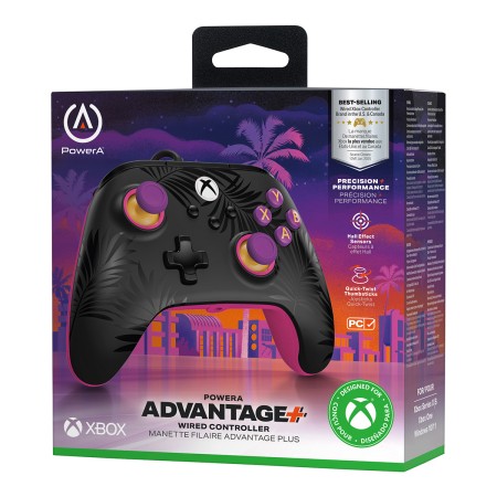 Foto ilustrativa Controle Advantage Plus com fio PowerA para XBOX Serie X|S - Moonlit Palms