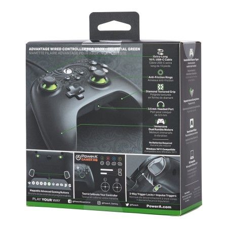 Foto ilustrativa Controle Avançado com fio Power-A para XBOX Serie X|S - Verde Celestial