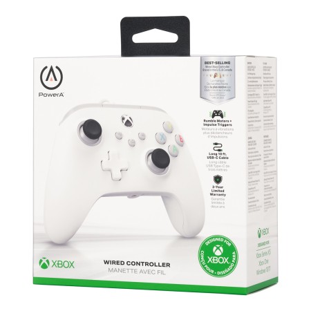 Foto ilustrativa Controle com fio Power-A para XBOX Serie X|S - Branco