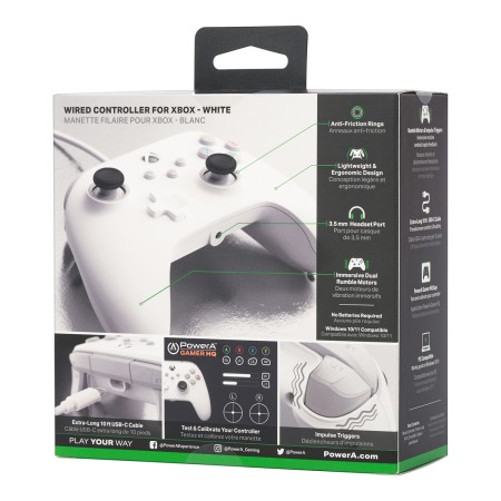 Foto ilustrativa Controle com fio Power-A para XBOX Serie X|S - Branco