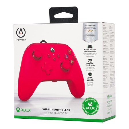 Foto ilustrativa Controle com fio Power-A para XBOX Serie X|S - Vermelho