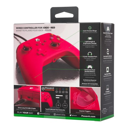 Foto ilustrativa Controle com fio Power-A para XBOX Serie X|S - Vermelho