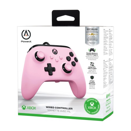 Foto ilustrativa Controle com fio PowerA para XBOX Serie X|S - Rosa