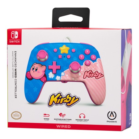Foto ilustrativa Controle Enhanced Com Fio Power-A para Nintendo Switch - Kirby