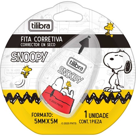 Foto ilustrativa Corretivo em Fita 5mmx5m Snoopy - Blister com 1 Unidade