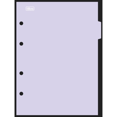 Foto ilustrativa Divisórias Pastel para Caderno Argolado Colegial