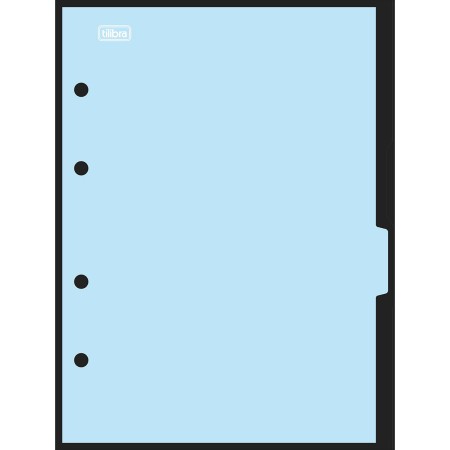 Foto ilustrativa Divisórias Pastel para Caderno Argolado Colegial