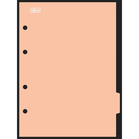 Foto ilustrativa Divisórias Pastel para Caderno Argolado Colegial