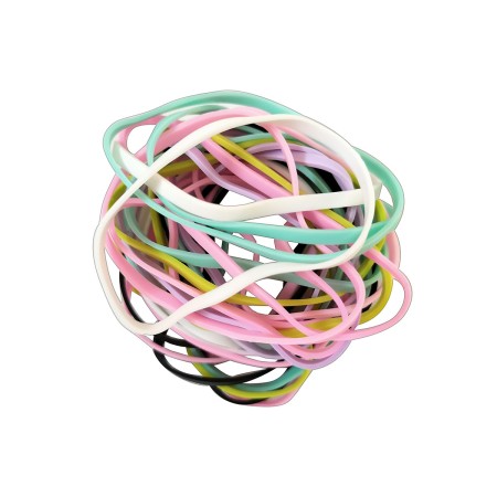 Foto ilustrativa Elástico Colorido - Kraft Bag Com 135 Unidades