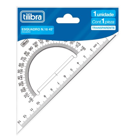 Foto ilustrativa Esquadro Escolar N.16 45 Graus Académie