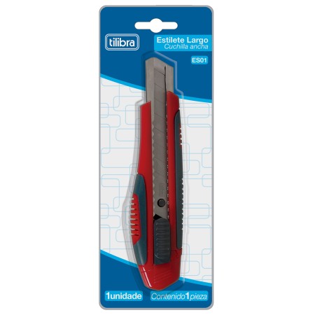 Foto ilustrativa Estilete Largo de Plástico com Trava ES01 Profissional