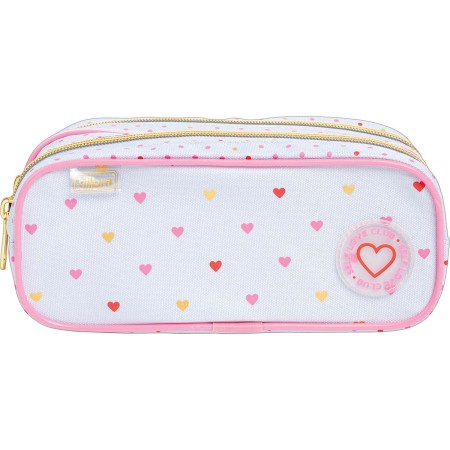 Foto ilustrativa Estojo Duplo Grande Académie Coração Metalizado Azul