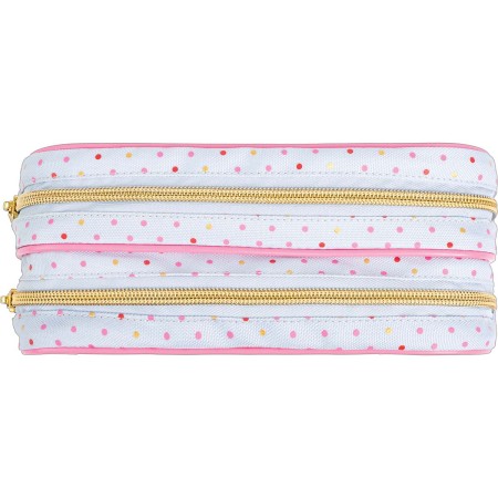 Foto ilustrativa Estojo Duplo Grande Académie Coração Metalizado Azul