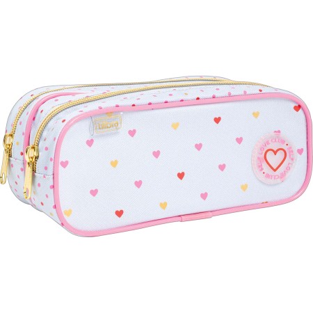 Foto ilustrativa Estojo Duplo Grande Académie Coração Metalizado Azul