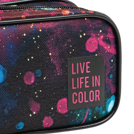 Foto ilustrativa Estojo Duplo Grande Académie Splashes Preto