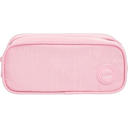 Foto ilustrativa Estojo Duplo Grande Happy Rosa