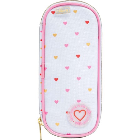 Foto ilustrativa Estojo Mini Box Coração Metalizado Azul