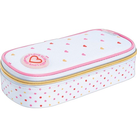 Foto ilustrativa Estojo Mini Box Coração Metalizado Azul