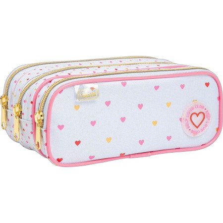 Foto ilustrativa Estojo Triplo G Académie Coração Metalizado Azul