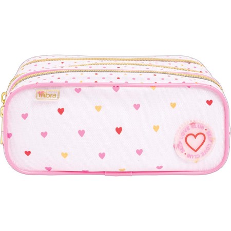 Foto ilustrativa Estojo Triplo Grande Académie Coração Metalizado