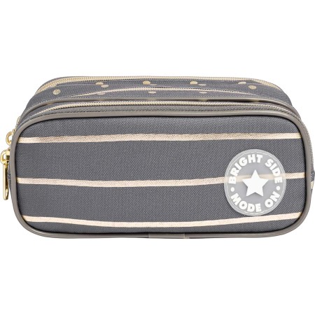 Foto ilustrativa Estojo Triplo Grande Académie Listras e Poás Metalizado