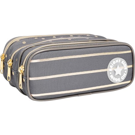 Foto ilustrativa Estojo Triplo Grande Académie Listras e Poás Metalizado