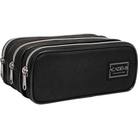 Foto ilustrativa Estojo Triplo Grande Académie Preto