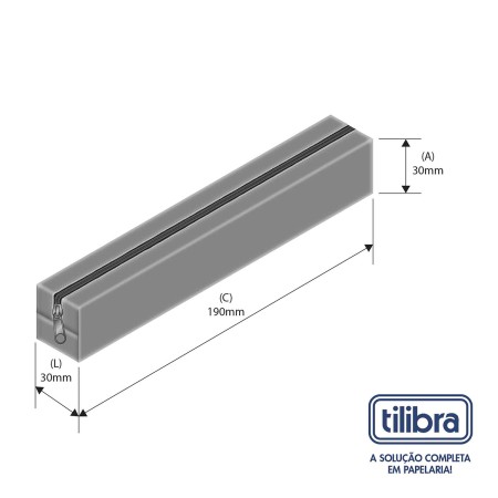 Foto ilustrativa Estojo Universitário Académie Young Cinza
