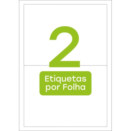 Foto ilustrativa Etiqueta adesiva inkjet/laser A4 143,4mmX199,9mm TBA4368 200 unidades