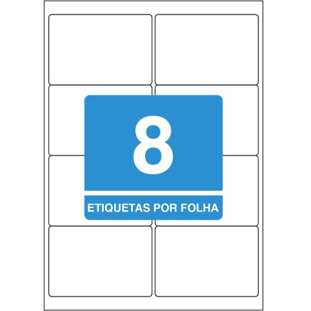 Foto ilustrativa Etiqueta Adesiva Inkjet/Laser A4 99,1mmx67,7mm TB365 800 Unidades