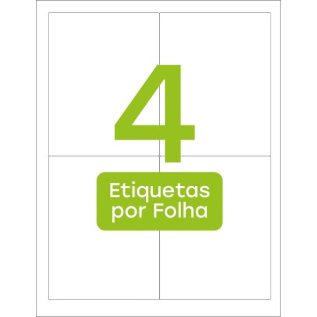 Foto ilustrativa Etiqueta adesiva inkjet/laser carta 138,11mmX106,36mm TB6288 100 unidades