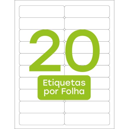 Foto ilustrativa Etiqueta Adesiva Inkjet/Laser Carta 25,4mmx101,6mm TB6181 2000 Unidades