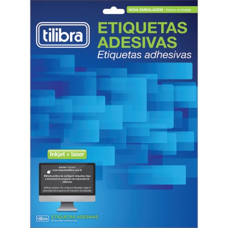 Foto ilustrativa Etiqueta Adesiva Inkjet/Laser Carta 279,4mmx215,9mm TB6285 25 Unidades