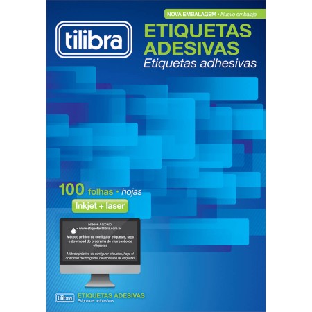Foto ilustrativa Etiqueta Adesiva Inkjet/Laser Carta 84,7mmx101,6mm TB6184 600 Unidades