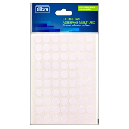 Foto ilustrativa Etiqueta Adesiva Multiuso 19mm Transparente 6 Folhas 210 Unidades