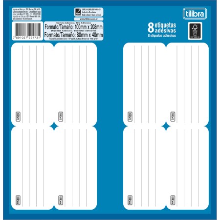 Foto ilustrativa Etiqueta Escolar Adesiva Académie Branca