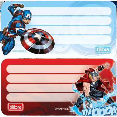 Foto ilustrativa Etiqueta Escolar Adesiva Avengers