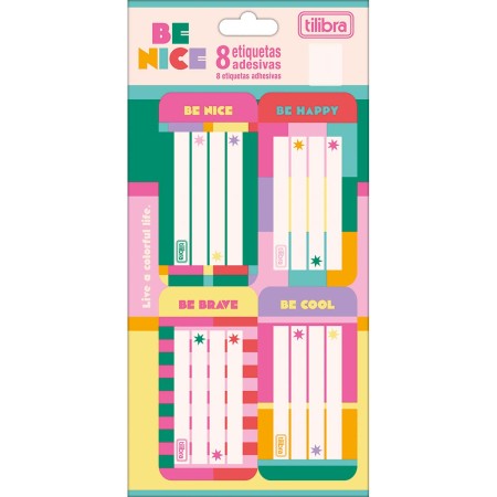Foto ilustrativa Etiqueta Escolar Adesiva Be Nice
