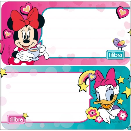 Foto ilustrativa Etiqueta Escolar Adesiva Minnie