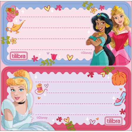 Foto ilustrativa Etiqueta Escolar Adesiva Princesas