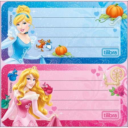 Foto ilustrativa Etiqueta Escolar Adesiva Princesas