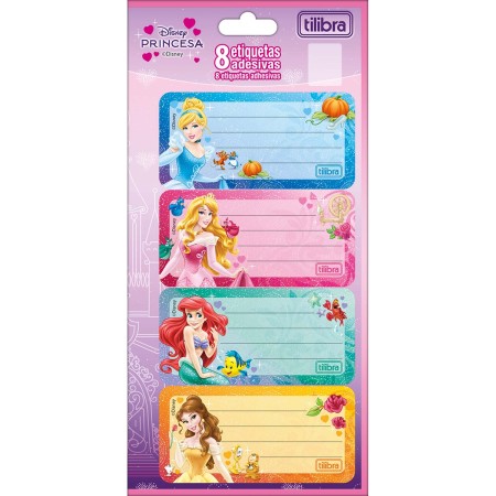 Foto ilustrativa Etiqueta Escolar Adesiva Princesas