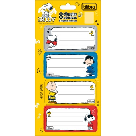 Foto ilustrativa Etiqueta Escolar Adesiva Snoopy