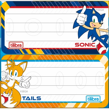 Foto ilustrativa Etiqueta Escolar Adesiva Sonic