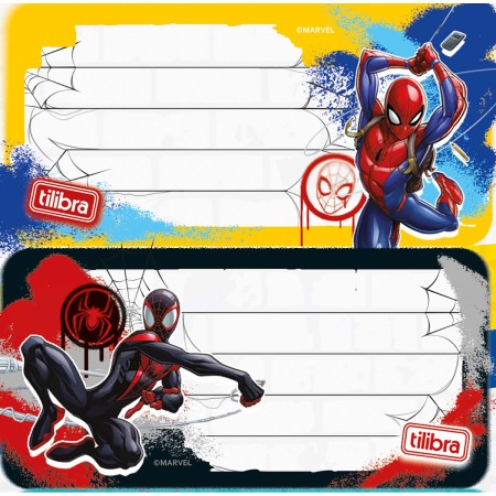 Foto ilustrativa Etiqueta Escolar Adesiva Spider-Man
