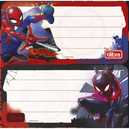 Foto ilustrativa Etiqueta Escolar Adesiva Spider-Man