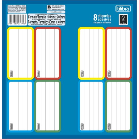 Foto ilustrativa Etiqueta Escolar Adesiva
