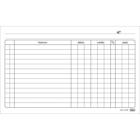 Foto ilustrativa Ficha de Conta Corrente Número 3A - 5x8 100 Folhas