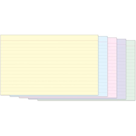 Foto ilustrativa Ficha Pautada Colors - Número 3 - 5x8 50 Folhas