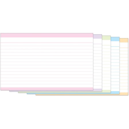 Foto ilustrativa Ficha Pautada com Tarjas - Número 3 - 5x8 50 Folhas